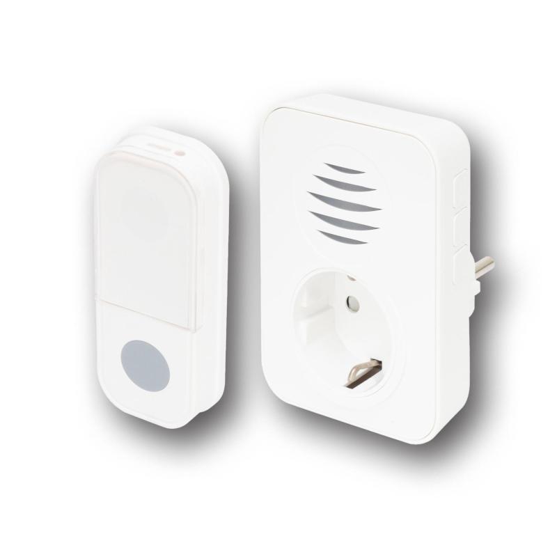 Home DBA1101AC vezeték nélküli csengő, elemes nyomógomb, max 110m hatótáv, 38 dallam, IP44 nyomógomb