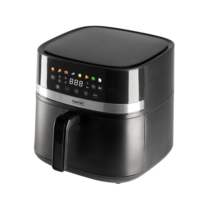 Home HGAF8 digitális air fryer, forrólevegős fritőz, 8 liter kapacitás, 2000 W, hőmérsékleti tartomány 80 – 200 °C