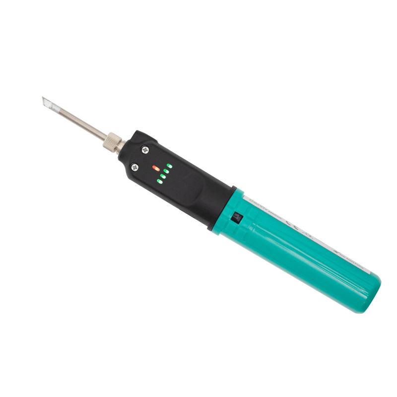 Pro’skit SI-B165 vezeték nélküli forrasztópáka, 12W, professzionális, érintőkapcsolós, gyors felfűtés, cserélhető akkumulátor, beépített lámpa, tartó állvány, USB-C töltőkábel