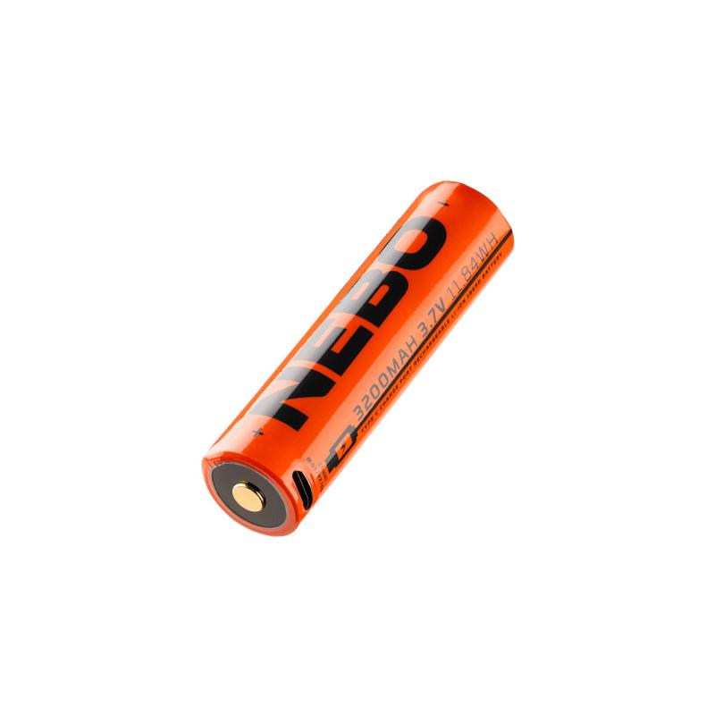 NEBO NEB-BAT-0008-G akkumulátor, 3200 mAh, 3,7 V, 18650, Li-on