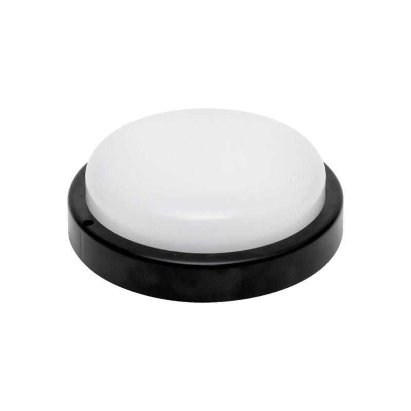 HOME RCC18LEDBK LED-es fali/mennyezeti lámpa, kör alakú, fekete, 18 W, 4000K, 1200 lumen, IP54, kül- és beltéri kivitel