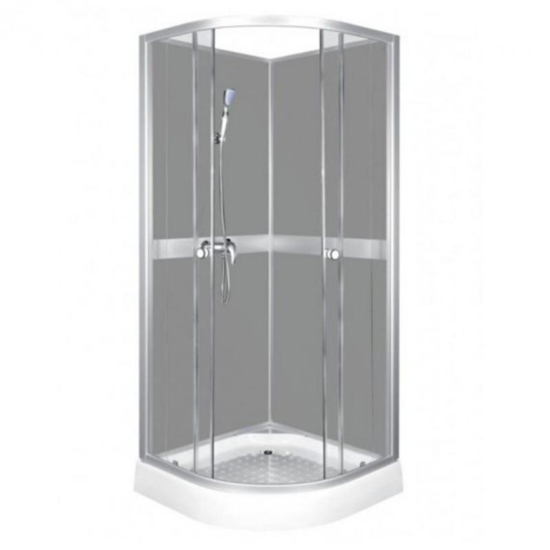 Classic White hátfalas zuhanykabin zuhanytálcával