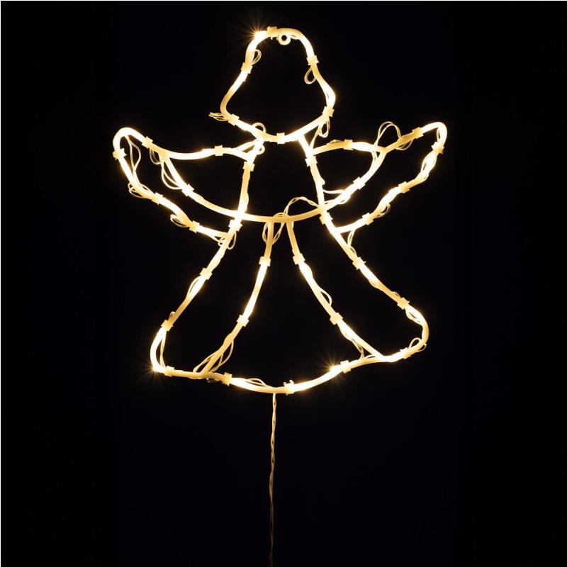 HOME KID501WW angyal ablakdísz, 35 db melegfehér LED, időzítő, kül- és beltéri kivitel