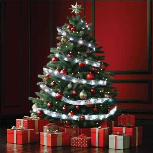 Home RLS10WH LED-es szalag mintákkal, ezüst színű szalag, 8 funkció, 100db hidegfehér LED, 10m hosszú, 5cm széles, elemes tápellátás, beltéri kivitel