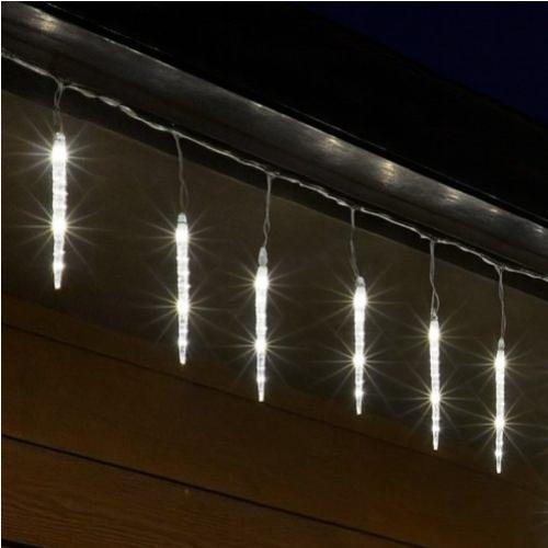 HOME KJL288 jégcsap fényfüzér, 3,5m hosszú, 288db hidegfehér SMD LED, 8db jégcsap/36db LED, hálózati adapter, kül- és beltéri kivitel