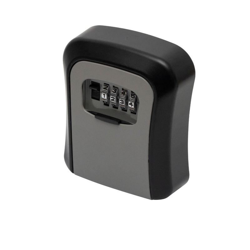 HOME SAFEKEY Számzáras kulcsszéf, masszív alumínium öntvény, négyjegyű számkód, 10.000 elvi kódvariáció, falra rögzítendő, kültérre is