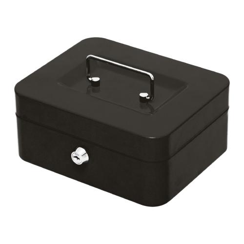 HOME SAFEMONEY pénzkazetta, acél, kivehető aprópénz tároló rekesz, 2 kulccsal, hordozható, 200x90x160mm