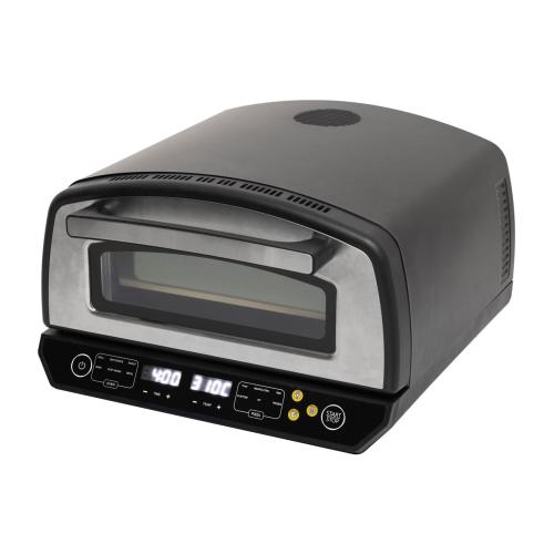 HOME HGPZ450 elektromos pizzasütő, max. 2000 W, max. 450 °C, LED kijelző, érintőgomb, fém ház, multifunkciós