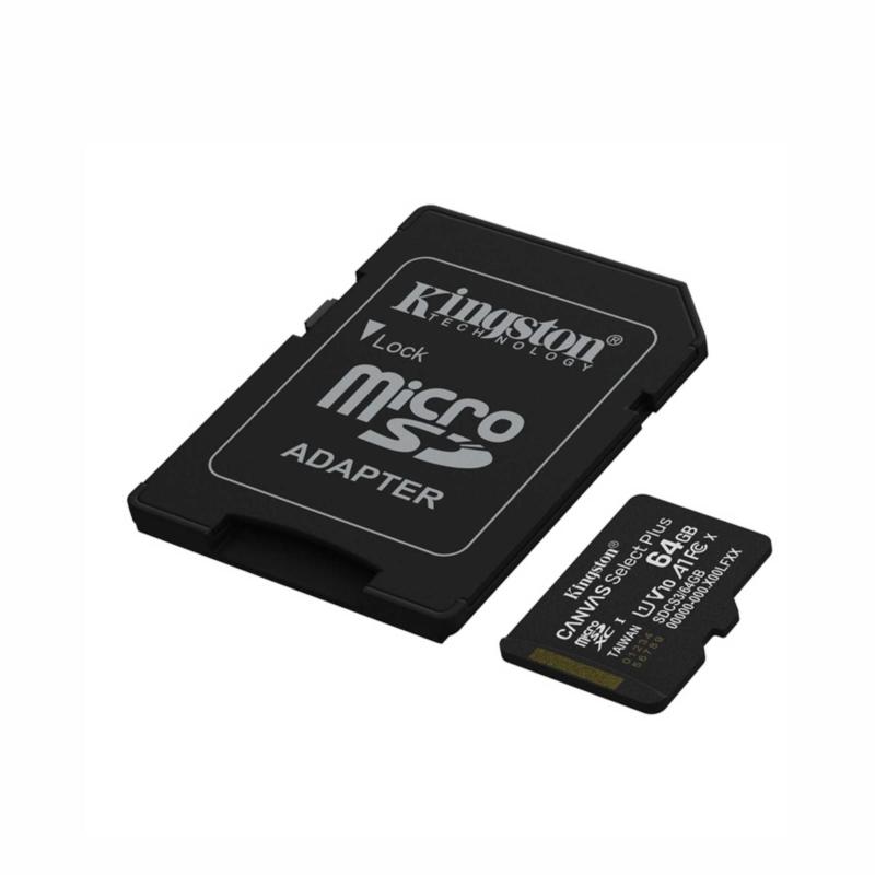 Kingston SDCS3/64 microSDXC memóriakártya, 64GB, Class 10, UHS-I, V10, A1