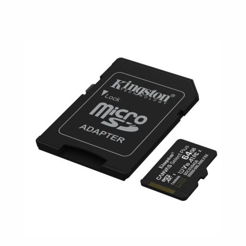 Kingston SDCS3/64 microSDXC memóriakártya, 64GB, Class 10, UHS-I, V10, A1