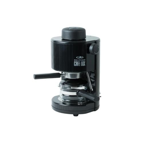 Szarvasi SZV-620 CAFE LUX kávéfőző, 800W, fekete színű, gőzcsappal, üveg kiöntő, biztonsági szelep, 304kPa nyomás