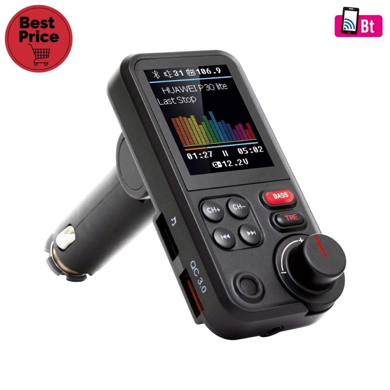 SAL FMBT HIFI autós kihangosító és töltő, dupla USB töltő, QC3.0, feszültségmérő, MicroSD, AUX, D/A és földhurok zajszűrő