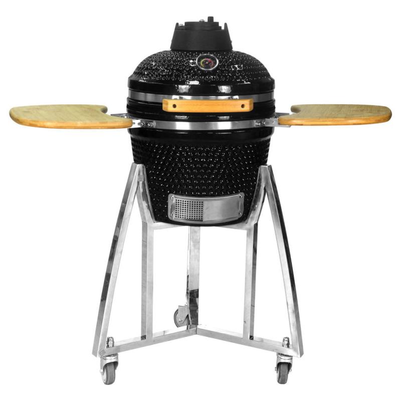 Kamado kerámia grill polcokkal és állvánnyal 32,5 cm