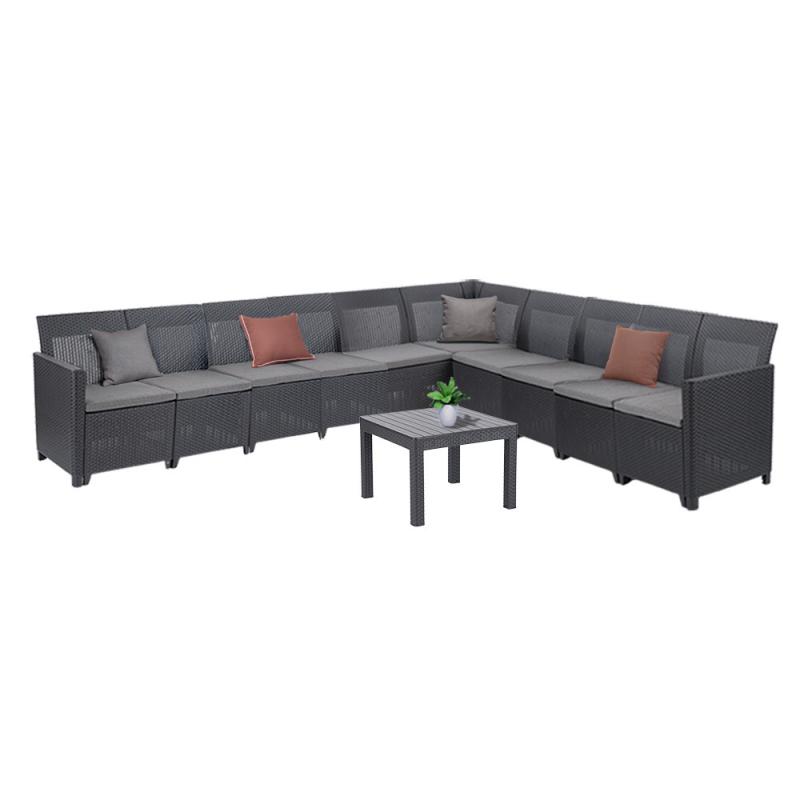 Claire XV 10 személyes sarokgarnitúra orlando asztallal