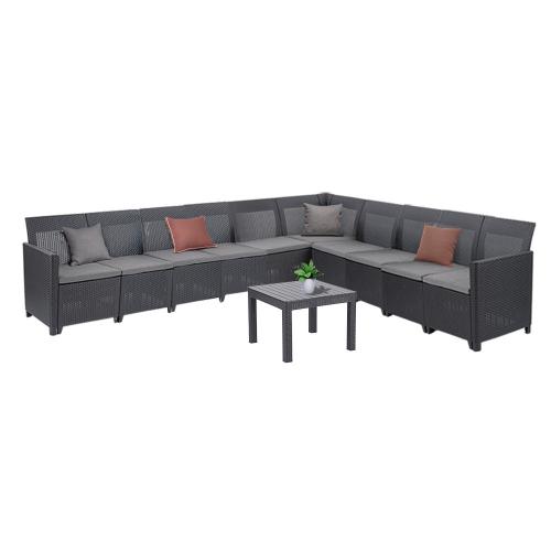 Claire XV 10 személyes sarokgarnitúra orlando asztallal