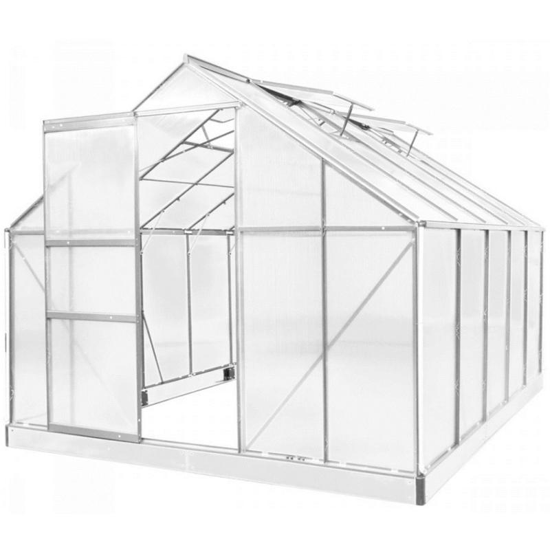 Polikarbonát üvegház 250 x 310 x 124/205 cm