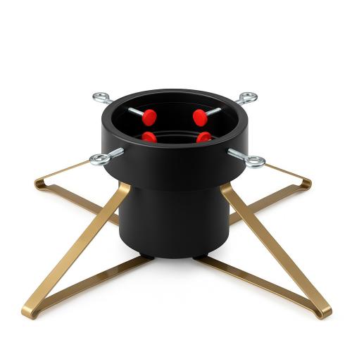 Karácsonyfa talp aranyozott/fekete 1,8 literes víztartállyal