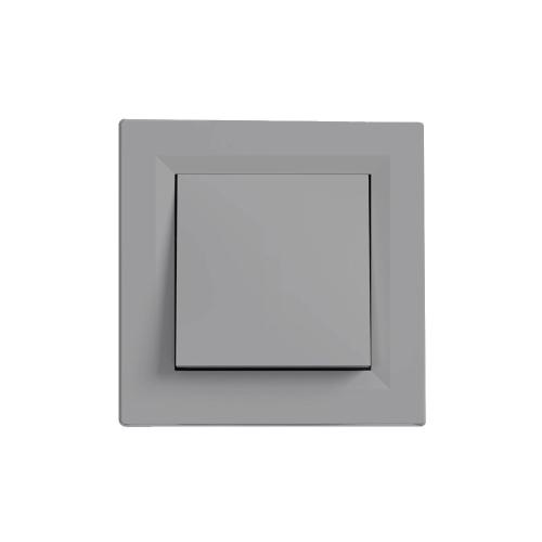 Nova egy áramkörös egypólusú kapcsoló 101 szürke szálcsiszolt kerettel