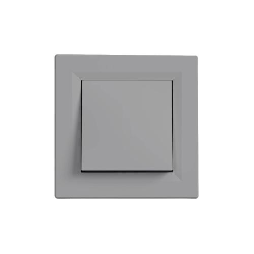 Nova kereszt kapcsoló 107 szürke szálcsiszolt kerettel