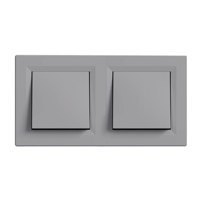 Nova kettős váltókapcsoló 106 szürke dupla kerettel
