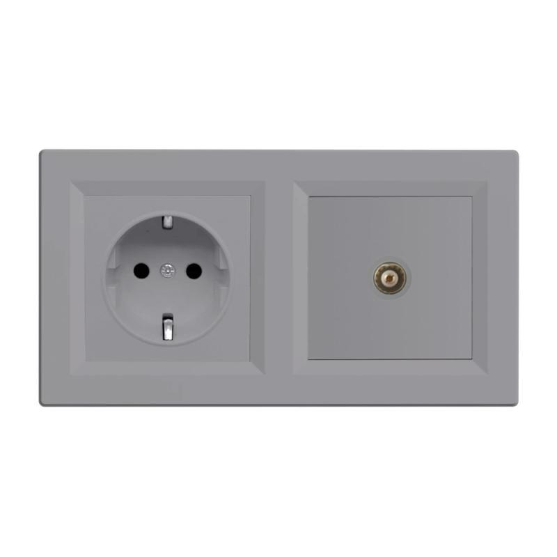 Nova dugalj TV csatlakozóval szürke kerettel