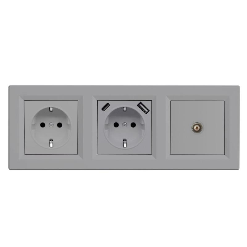 Nova dugalj, USB, TV csatlakozóval szürke kerettel