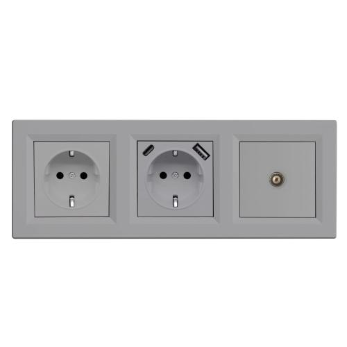 Nova dugalj, USB, TV csatlakozóval szürke szálcsiszolt kerettel