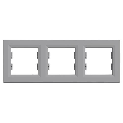 Nova hármas keret vízszintes szürke szálcsiszolt