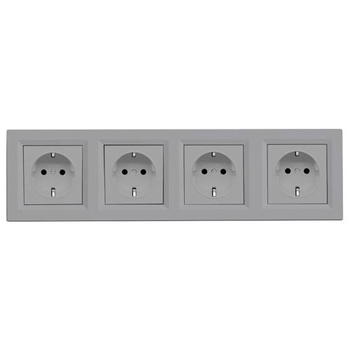 Nova IV négy dugalj szürke szálcsiszolt kerettel