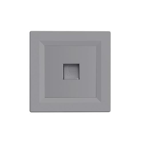 Nova UTP aljzat RJA-45 szürke szálcsiszolt kerettel