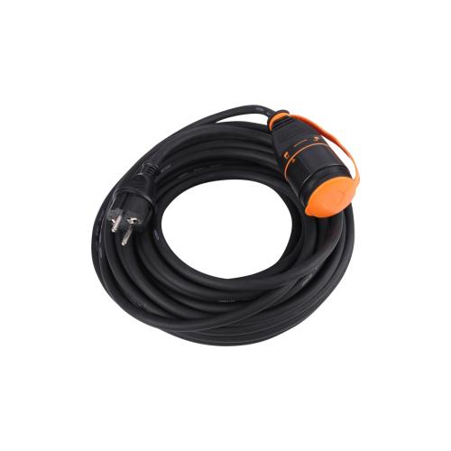ETM 53.501.20 hosszabbító gumikábel, reteszelhető aljzat, H07RN-F, fekete, 15m, IP44