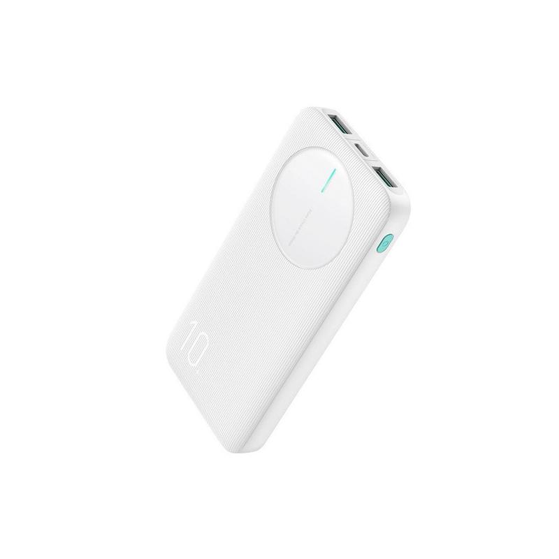 JOYROOM vésztöltő 2 USB+Type-C aljzat (10000mAh, 12W, PD gyorstöltő, LED jelzés) FEHÉR