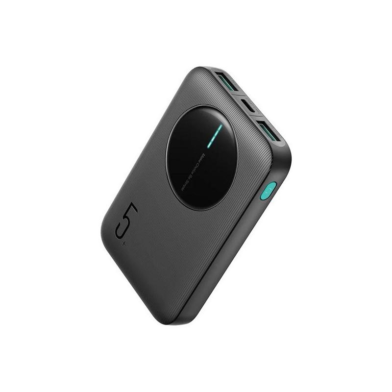 JOYROOM vésztöltő 2 USB+Type-C aljzat (5000mAh, 12W, PD gyorstöltő, LED jelzés) FEKETE