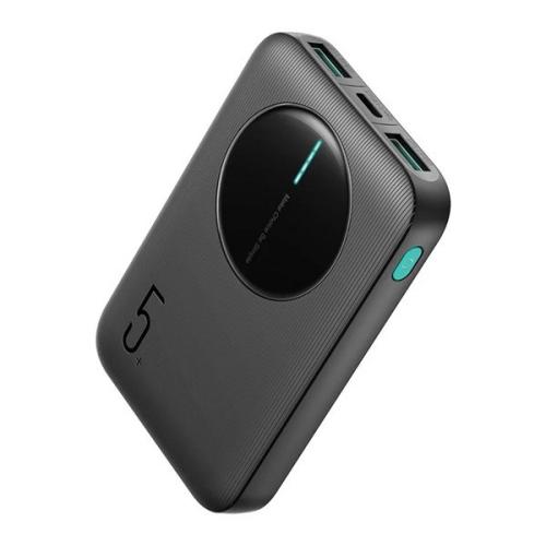 JOYROOM vésztöltő 2 USB+Type-C aljzat (5000mAh, 12W, PD gyorstöltő, LED jelzés) FEKETE