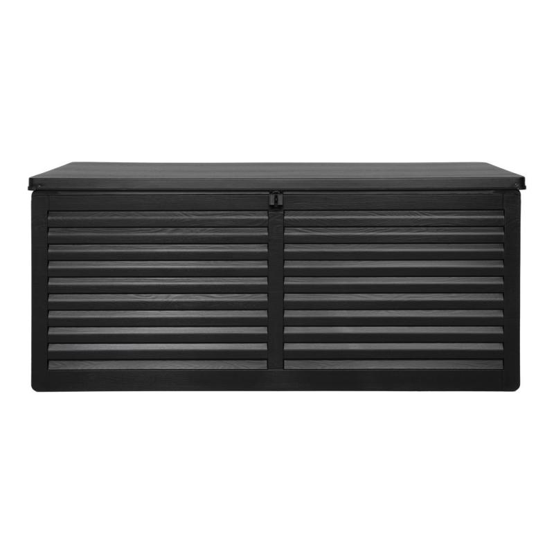 Dubrovnik műanyag kerti láda, fekete 490 L