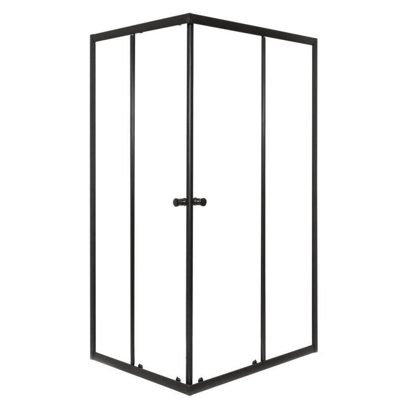 Olga SQ Element fekete szögletes zuhanykabin tálca nélkül