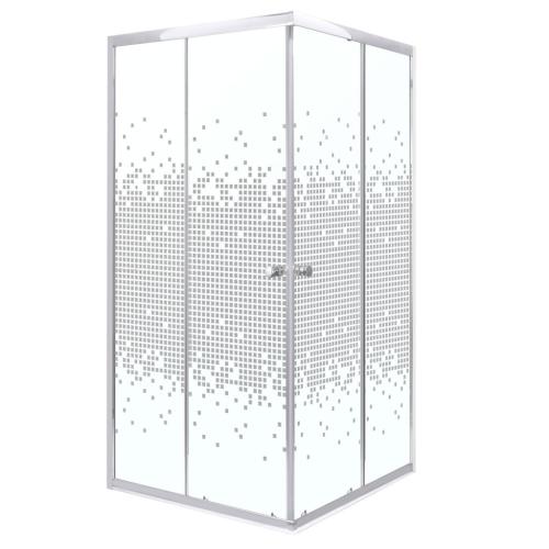 Pixel SQ 90 fehér szögletes zuhanykabin Victor plus tálcával