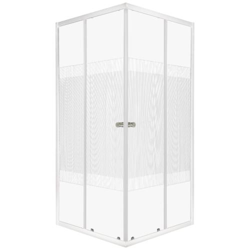 Xenia SQ 90 fehér szögletes zuhanykabin Victor plus tálcával