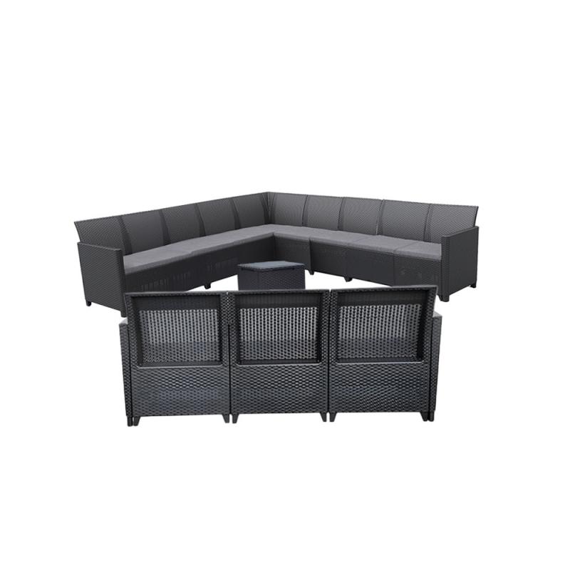 Claire IV 12 személyes kerti bútor garnitúra vigo tárolós asztallal