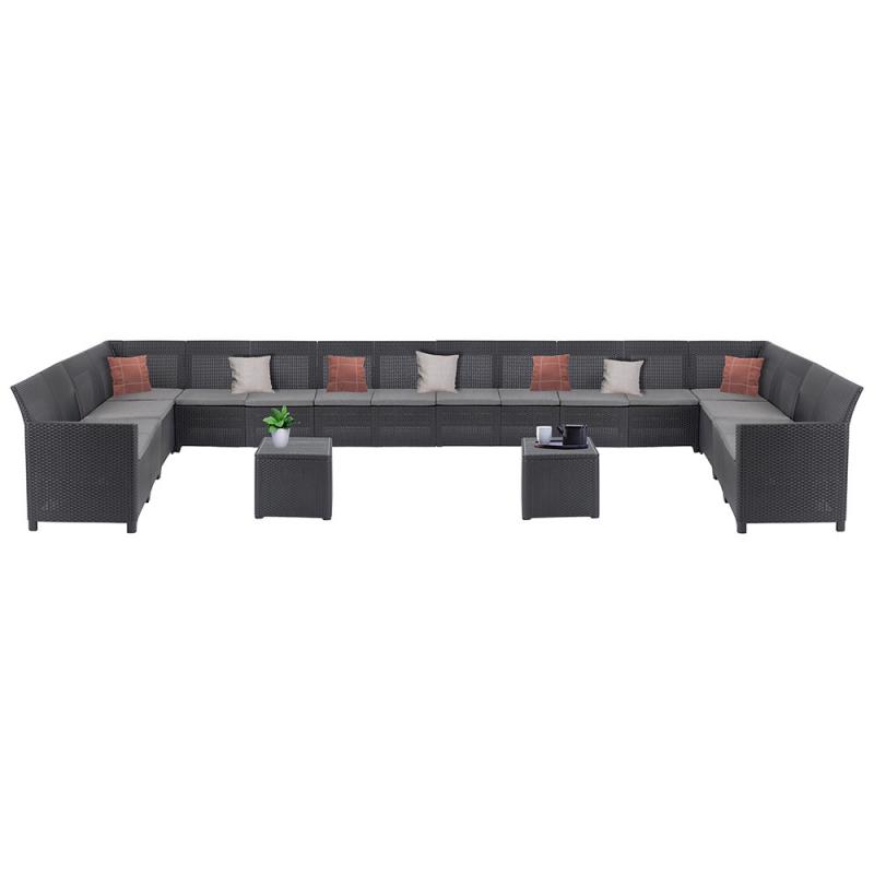 Claire IV 18 személyes kerti bútor garnitúra vigo tárolós asztallal