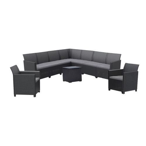 Claire IV 9 személyes kerti bútor garnitúra vigo tárolós asztallal