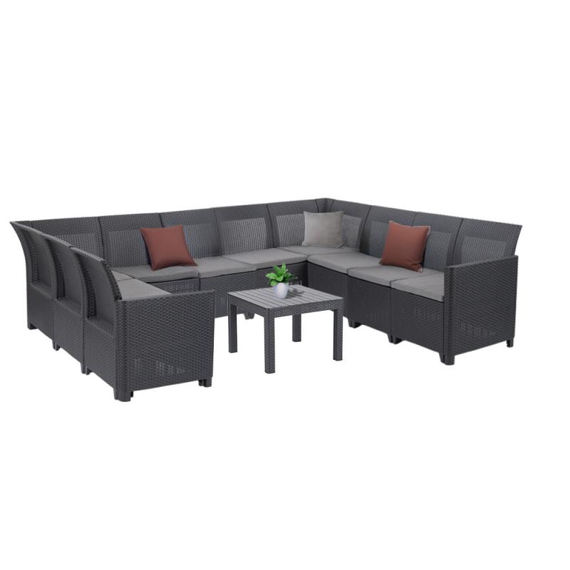 Claire XII 10 személyes sarokgarnitúra orlando asztallal