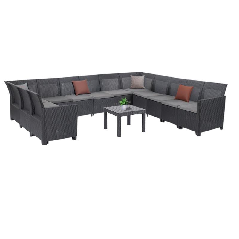 Claire XVI 12 személyes sarokgarnitúra orlando asztallal