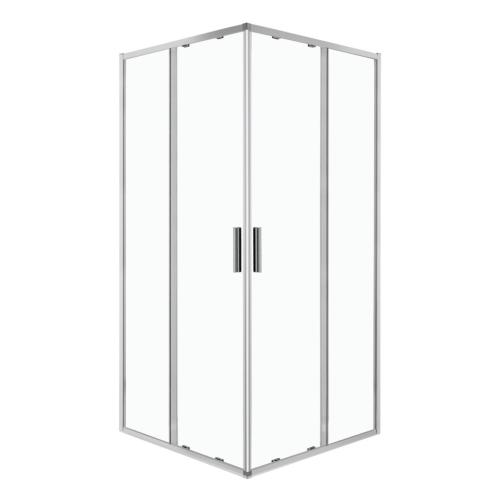 Solid SQ 90 króm szögletes zuhanykabin zuhanytálcával