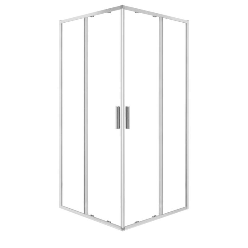 Solid SQ 90 króm szögletes zuhanykabin zuhanytálcával