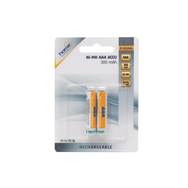 Ni-Mh akkumulátor, 1,2 V/300 mikroceruza, újratölthető, 2 db a csomagban, darabár (AAA)