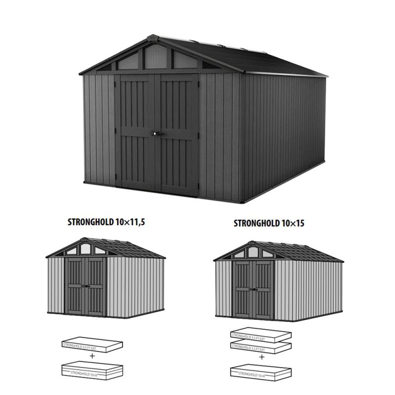 Stronghold műanyag kerti ház - hosszabbító készlet