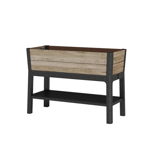 Deco elevated műanyag kerti virágláda alsó polccal 110l