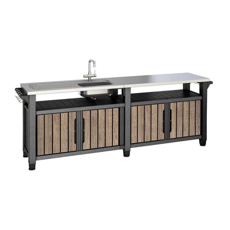 Decocoat unity chef műanyag kerti grill asztal 415l