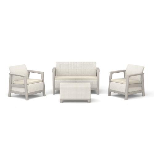 Scandi Box linea duo kerti bútor szett jute tárolós asztallal